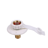 JDMSPEED RV White City Water Fill Inlet Flange Brass w/ Check Valve For Trailer Marine