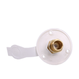 JDMSPEED RV White City Water Fill Inlet Flange Brass w/ Check Valve For Trailer Marine