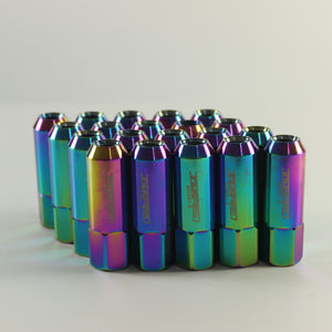 JDMSPEED 20PCS M12X1.5 Neo Chrome SPIKED Extended Tuner 60mm Lug Nuts Wheels Rims