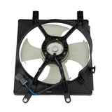 JDMSPEED A/C Condenser Radiator Cooling Fan Assembly For 2001-2005 Honda Civic 1.7L