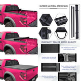 JDMSPEED 6ft Soft Roll Up Tonneau Cover Fits 2016-2020 Toyota Tacoma Truck Bed