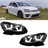 JDMSPEED LED DRL Headlights HeadLamps For Volkswagen VW Golf MK6 2008-2014 Assembly